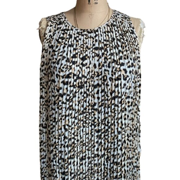 Banana Republic animal cheetah print maxi pleated shift tank dress - Picture 13 of 16